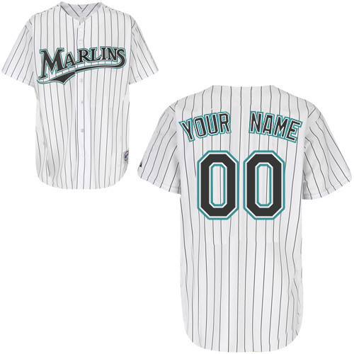 Youth Florida Marlins Personalized Home MLB Jersey in White