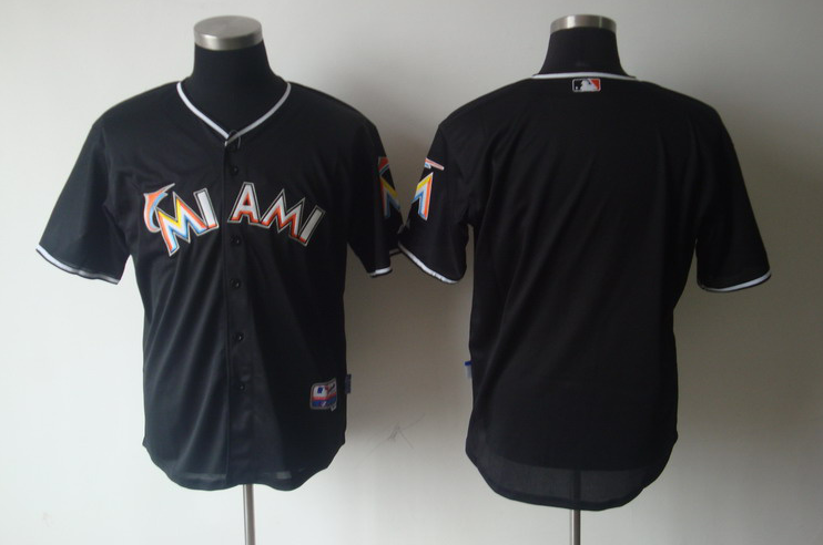 black blank MLB Miami Marlins Jersey