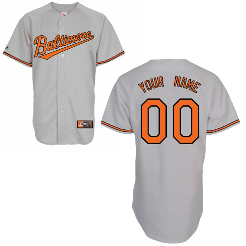 Youth Baltimore Orioles Road Personalized Customized MLB Jersey in Grey