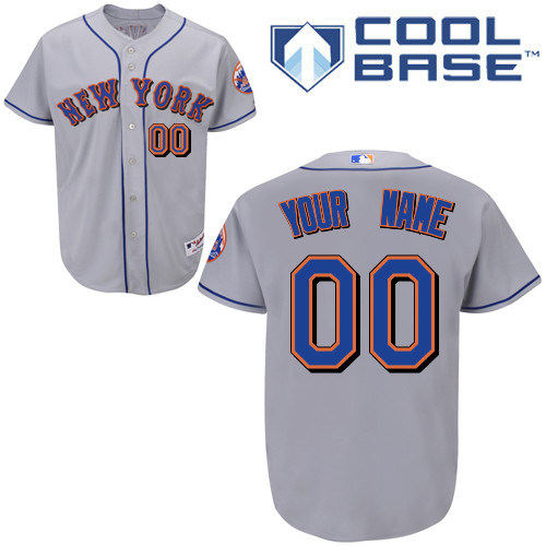Grey Mets Road Personalized Cool Base Customized Youth Jersey