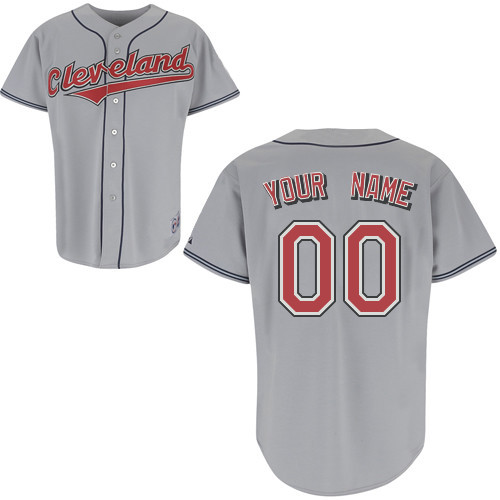 Grey Jersey, Youth Cleveland Indians Personalized Road MLB Jersey
