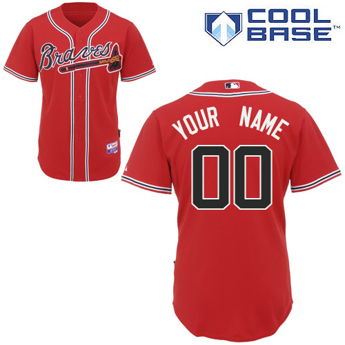 Youth Atlanta Braves Red Personalized Cool Base Customized MLB Jersey