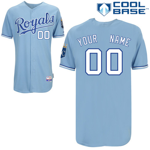 Youth Kansas City Royals Alternate Home Light Blue Personalized Cool Base Customized MLB Jersey