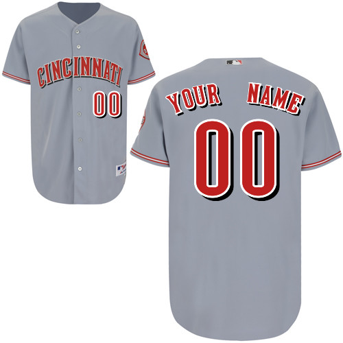 Youth Road Personalized Customized Youth Cincinnati Reds Jersey in Grey