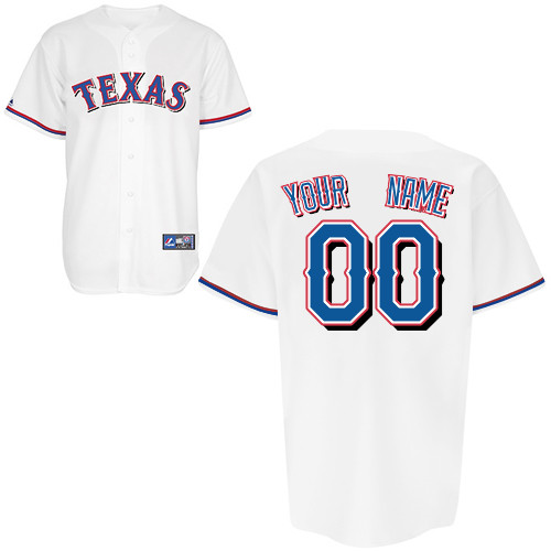 Rangers White Personalized Home MLB Jersey