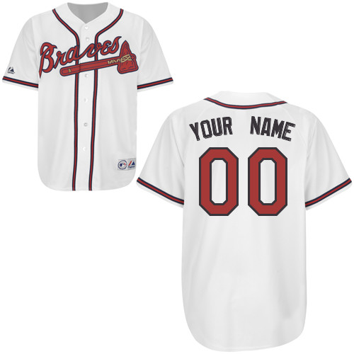 Personalized Home MLB White Youth Atlanta Braves Jersey
