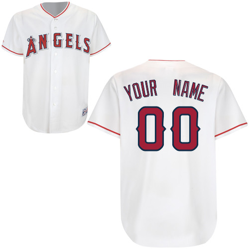 White Jersey, Youth Los Angeles Angels Personalized Home MLB Jersey