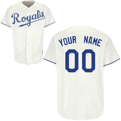 White Personalized Home MLB Kansas City Royals Jersey