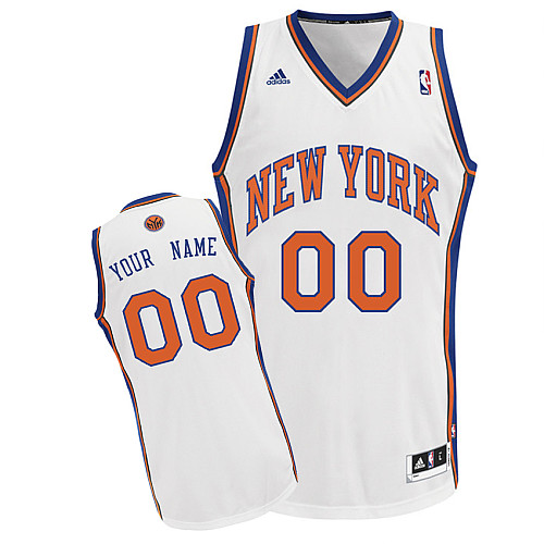 white Custom NBA New York Knicks Jersey