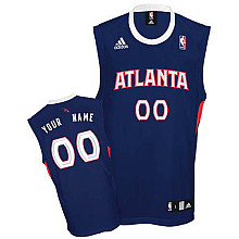 Hawks Blue Customized NBA Jersey