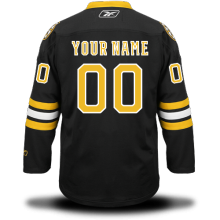 Reebok Boston Bruins #00 Your Name Black Custom Premier Third youth Jersey