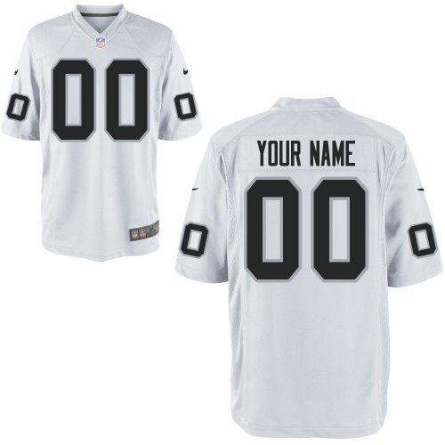 White Jersey, Youth Nike Oakland Raiders Custom Game NFL Jersey