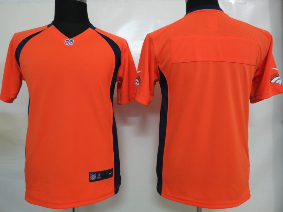Youth Nike Denver Broncos blank Game Portrait Fashion NFL Jersey in Orange
