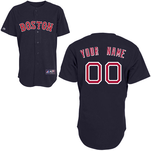 Alternate Road Personalized Baseball Black Boston Red Sox Jersey
