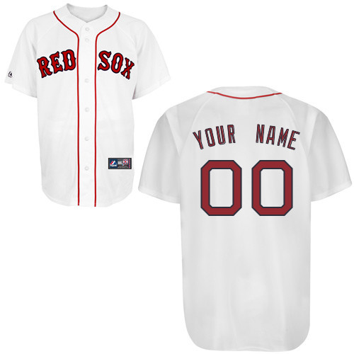 Home Personalized MLB White Boston Red Sox Jersey