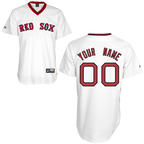 Home Personalized Cooperstown Boston Red Sox Jersey in White