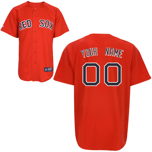 Red Alternate Home Personalized Baseball Boston Red Sox Jersey