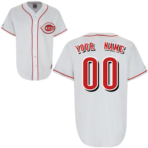 Cincinnati Reds Home Personalized MLB Jersey in White