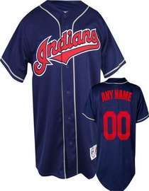 Blue Jersey, Cleveland Indians Personalized MLB Jersey