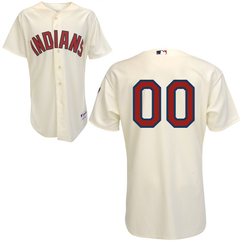 Cream Indians Alternate Road Personalized MLB Jersey