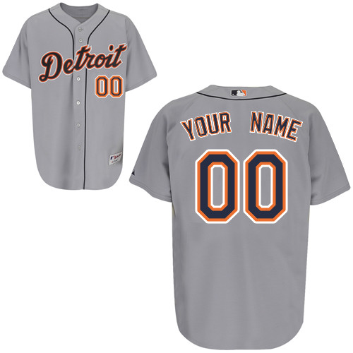 Grey Tigers Road Personalized MLB Jersey