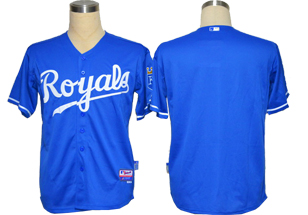 Blank MLB blue Kansas City Royals Jersey
