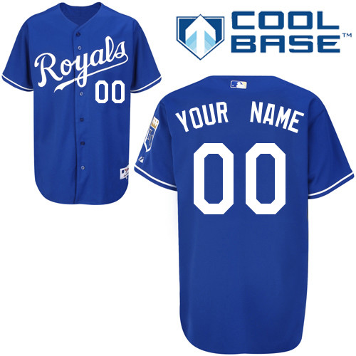 Kansas City Royals Personalized Cool Base Alternate Home MLB Jersey in Blue