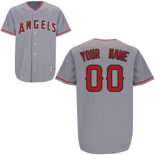 Grey Los Angeles Angels of Anaheim Personalized Road MLB Jersey