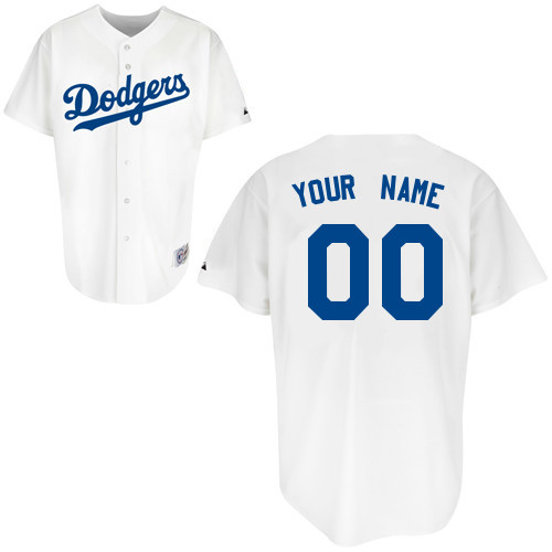 White Dodgers Personalized Home Jersey