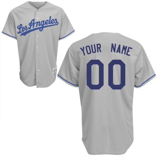 Grey Los Angeles Dodgers Personalized Road MLB Jersey