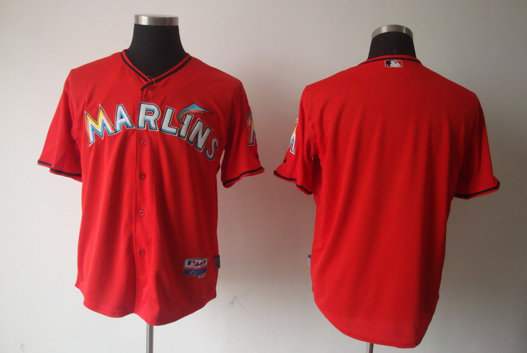 blank Miami Marlins Jersey in red