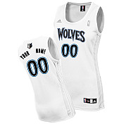 White Custom NBA Minnesota Timberwolves Jersey