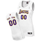 White Lakers Custom NBA Women Jersey