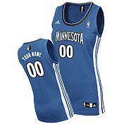 Blue Custom Road NBA Minnesota Timberwolves Jersey