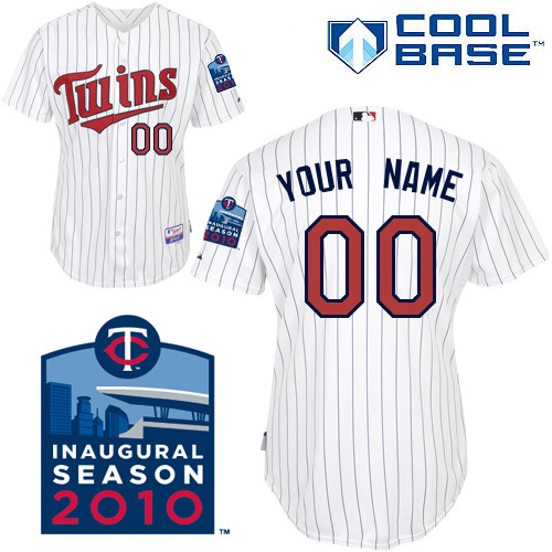 White Twins Personalized 2010 Inaugural Stadium Patch Cool Base Home Jersey