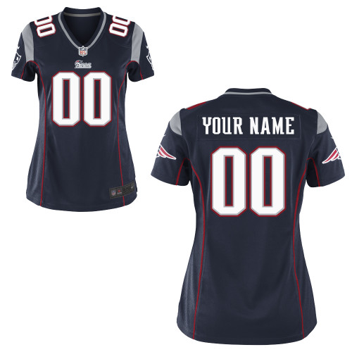Team Color Patriots Customized Game Women Nike Jersey