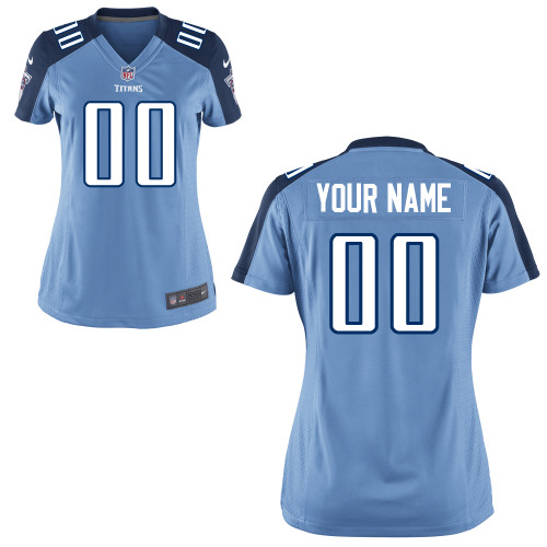 Team Color Titans Customized Game Nike Women Jersey
