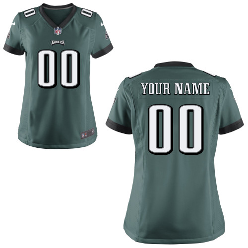 Eagles Team Color Customized Game NFL Jersey