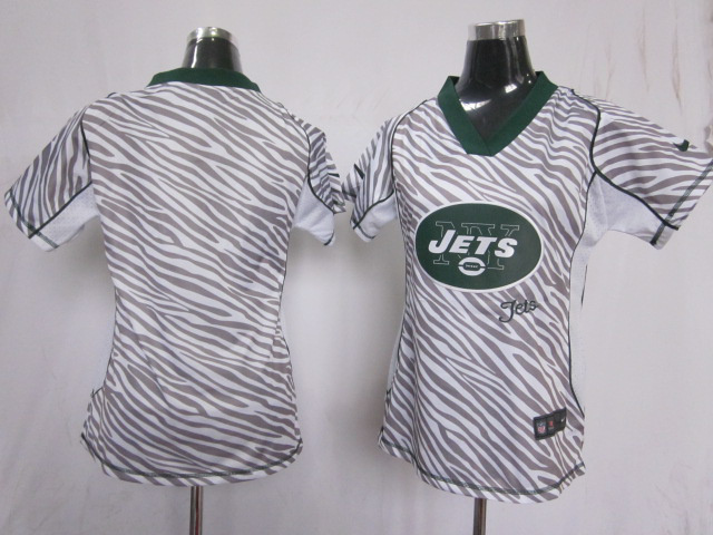 Zebra Women Nike New York Jets Blank fashion NFL Jersey