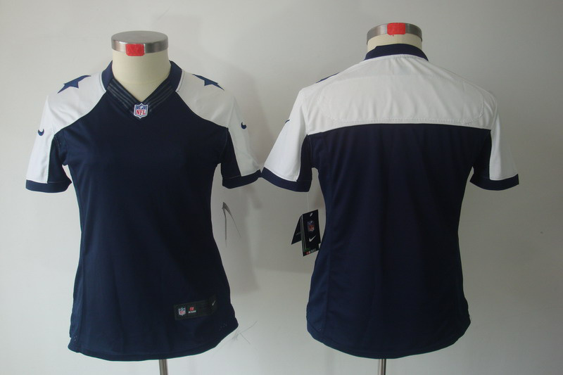 Women Nike Dallas Cowboys blue Blank limited thinksgivings NFL Jersey