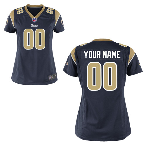 Team Color Jersey, Women Nike St. Louis Rams Customized Game NFL Jersey