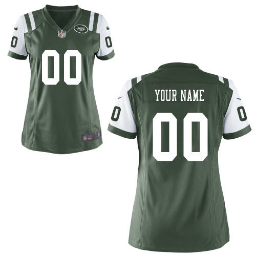 Team Color Jersey, Women Nike New York Jets Game Customized NFL Jersey