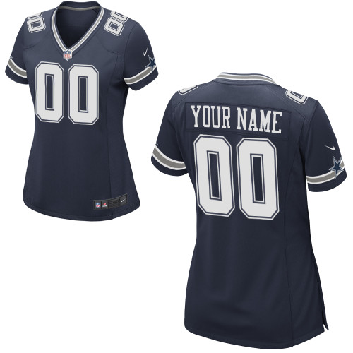 Women Nike Dallas Cowboys Customized Game NFL Jersey in Team Color