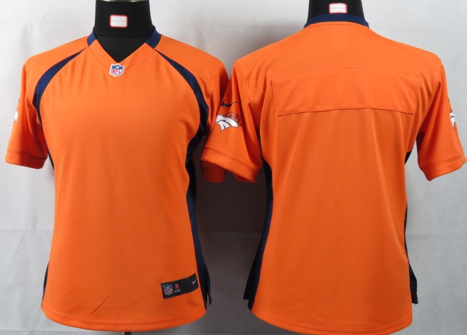 Orange Portrait Fashion Game blank NFL Denver Broncos Jersey