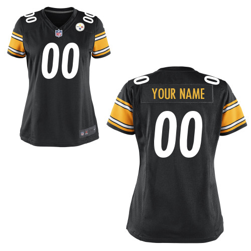 Steelers Team Color Customized Game NFL Jersey