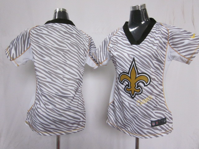 Zebra Jersey, Women Nike New Orleans Saints Blank fashion NFL Jersey