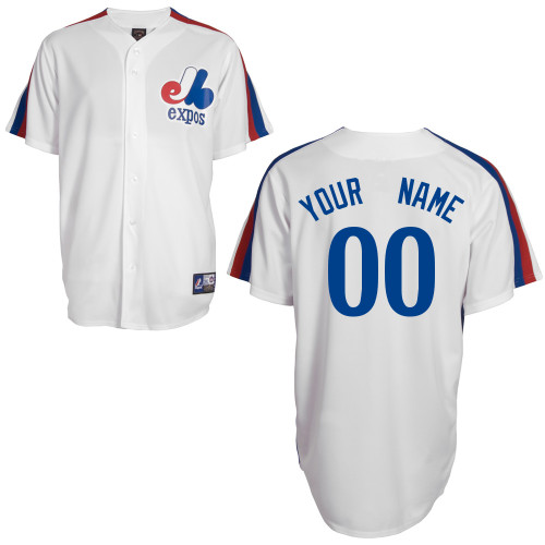 Personalized Cooperstown Home Montreal Expos Jersey in White