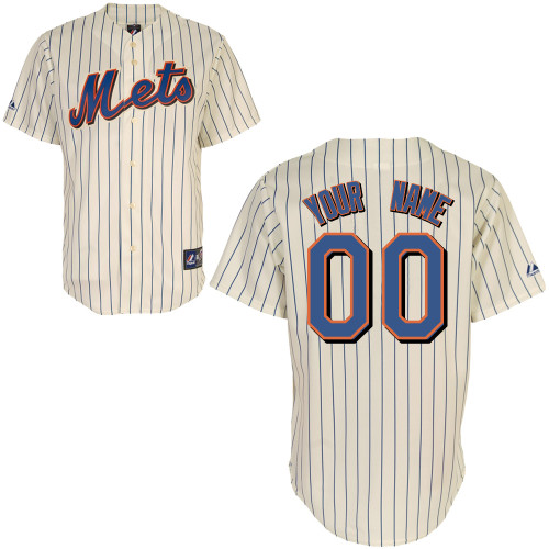 New York Mets Personalized Alternate MLB Jersey in Cream