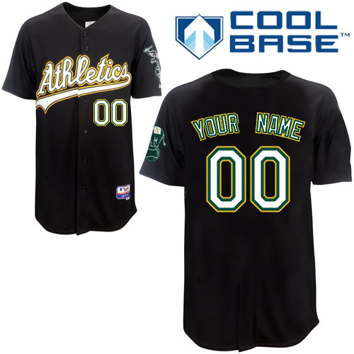 Black Alternate Personalized Cool Base MLB Oakland Athletics Jersey