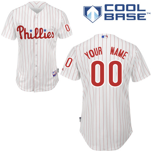 White Jersey, Philadelphia Phillies Personalized Cool Base Home MLB Jersey